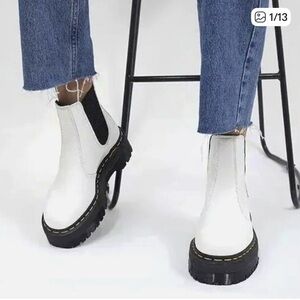 Dr. Martens 2976 Quad Chelsea Boot Smooth Leather White